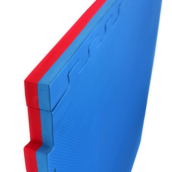 Saltea Tatami Taekwondo MASTER 100x100x3 cm – roșu/albastru