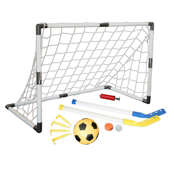 Poartă cu accesorii, minge și bastoane de hochei - 94 x 61 x 48 cm - MASTER