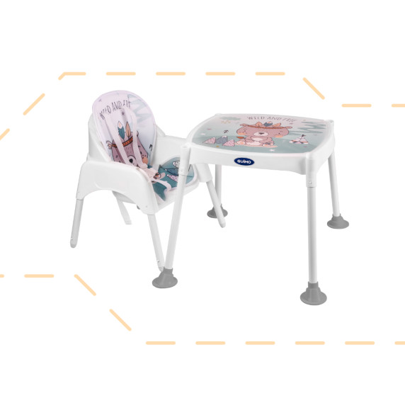 Scaun de masă bebe multifuncțional -  3 în 1- albastru