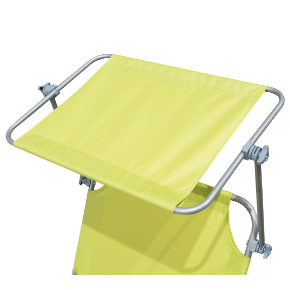 Șezlong plajă cu copertină - Linder Exclusiv GM4000LG - verde deschis