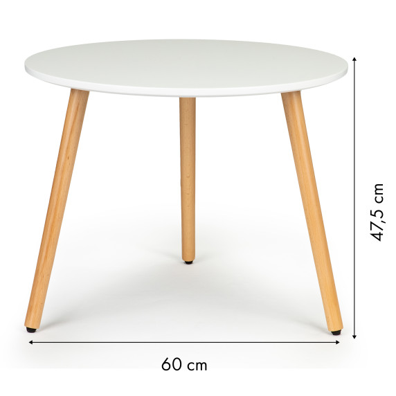 Dohányzóasztal skandináv stílusban 60cm