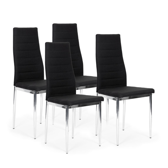 Étkezőszék fém lábakkal 4 db  MS-DC855-C-4 BLACK ModerHome - fekete