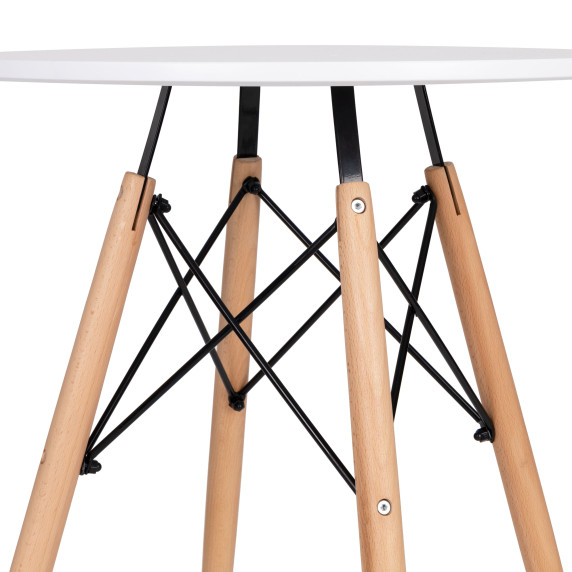  Masă rotundă stil scandinav - 60 cm - alb -  ModernHome