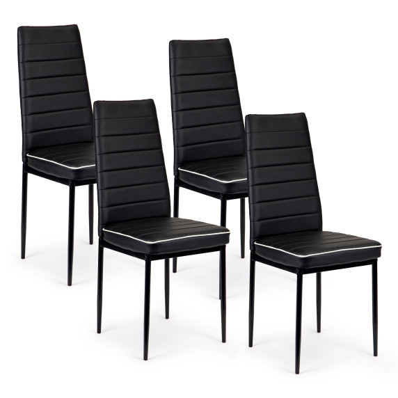 Étkezőszék 4 db KT-Y616 BLACK  ModernHome - fekete