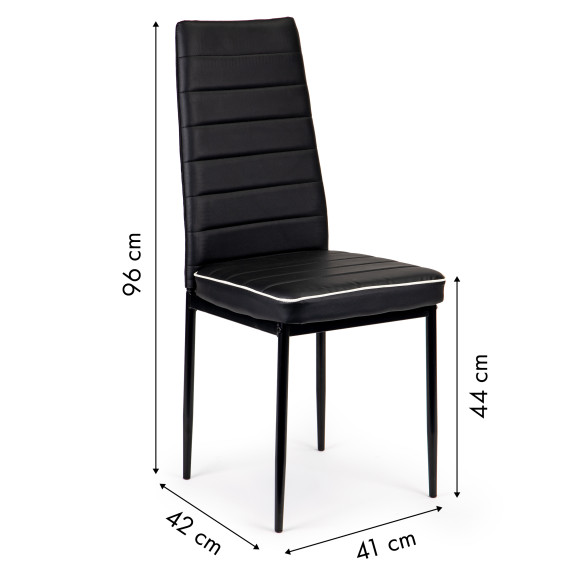 Étkezőszék 4 db KT-Y616 BLACK  ModernHome - fekete