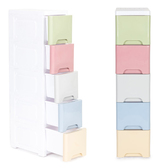 Raft depozitare din plastic - 5 rafturi - PJJCBS0019-05A- colorat