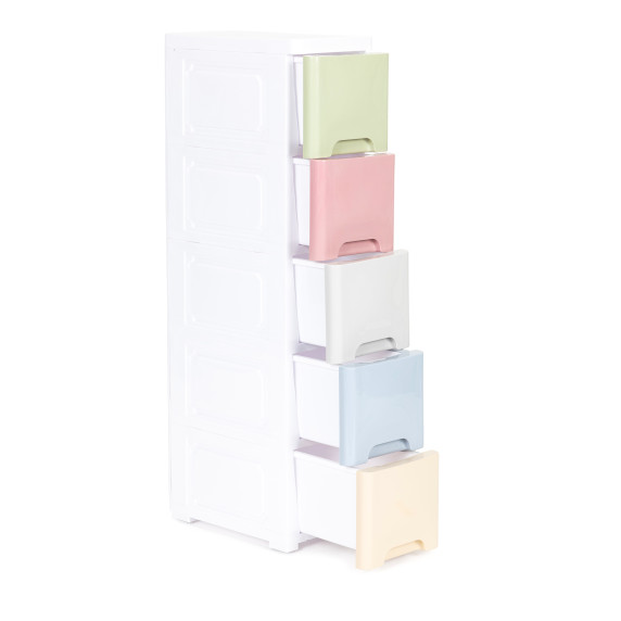 Raft depozitare din plastic - 5 rafturi - PJJCBS0019-05A- colorat