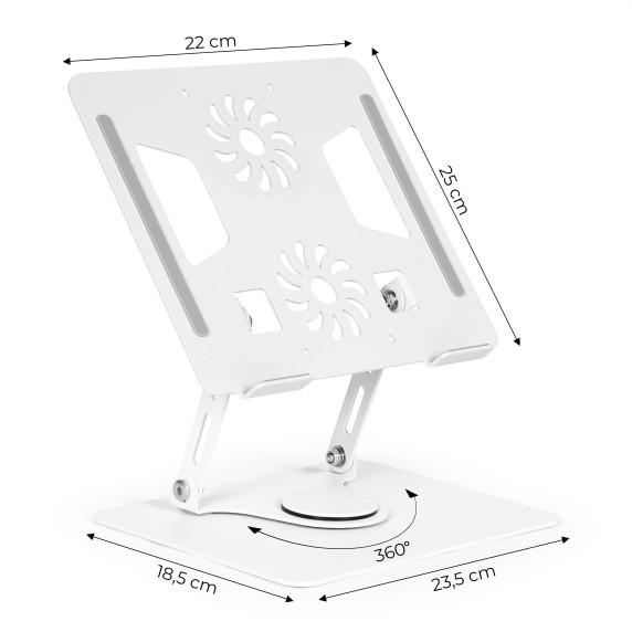 Alumínium összecsukható és állítható forgatható laptopállvány ModernHome