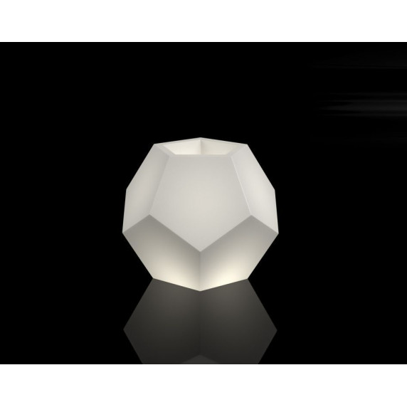 Ghiveci de flori cu iluminare LED - MONUMO Alma - alb