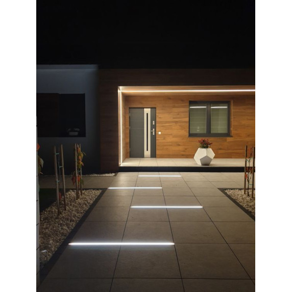 Ghiveci de flori cu iluminare LED - MONUMO Alma - alb