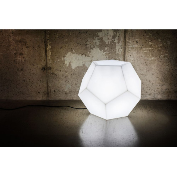 Ghiveci de flori cu iluminare LED - MONUMO Alma - alb