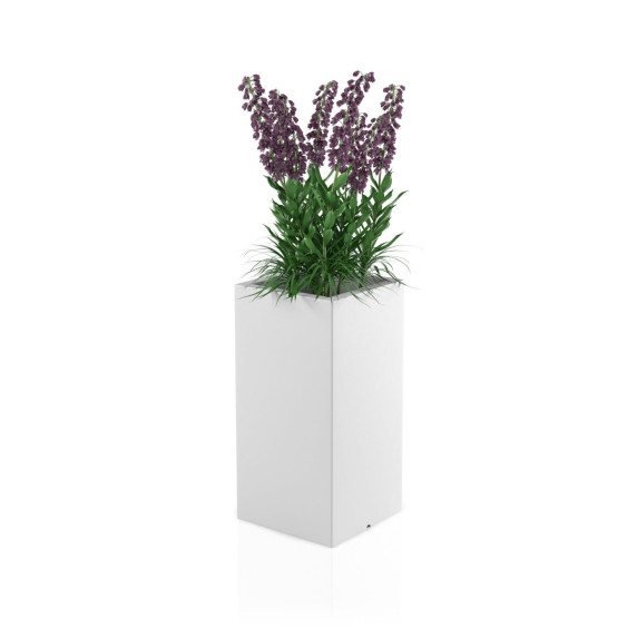 Virágcserép virágtartó MONUMO TOWER POT Fehér