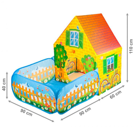 Játszósátor szárazmedencével 150x90 cm iPLAY Farm