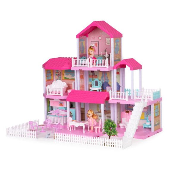 Skladací domček pre bábiky s doplnkami ECOTOYS Villa