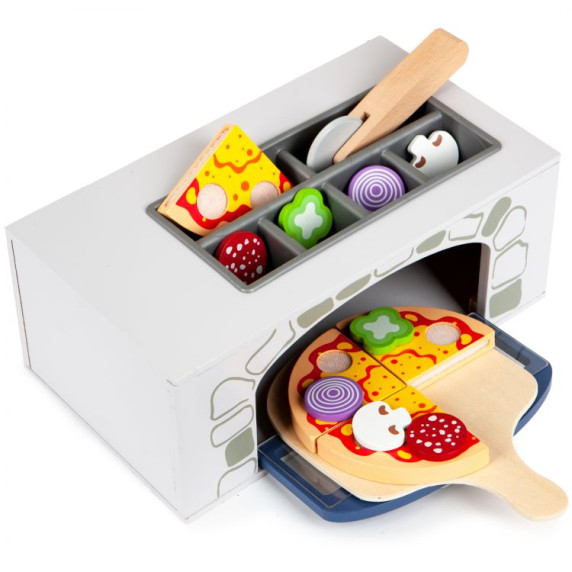 Játék pizzakészítő készlet kemencével ECOTOYS