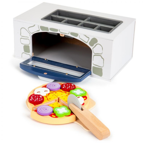 Játék pizzakészítő készlet kemencével ECOTOYS