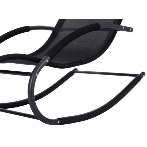 Șezlong balansoar - negru - ModernHome