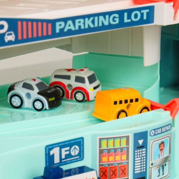 Viacposchodová parkovacia garáž s výťahom na batérie ECO TOYS
