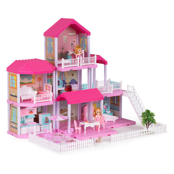 Skladací domček pre bábiky s doplnkami ECOTOYS Villa
