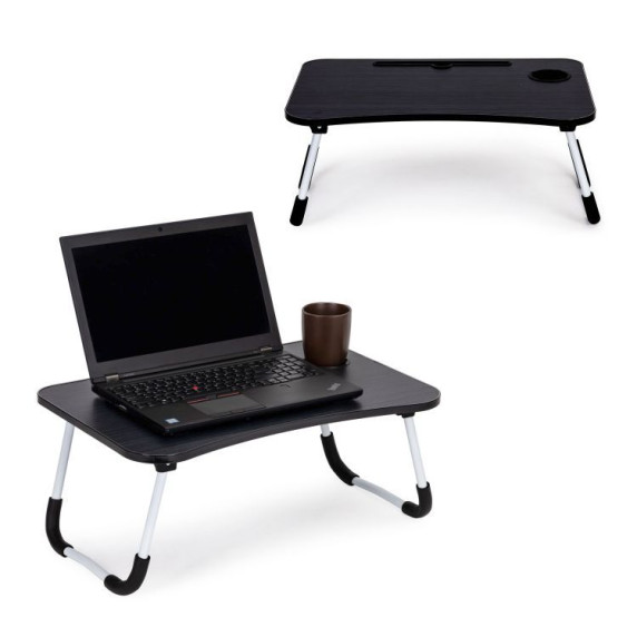 Măsuță pentru laptop cu suport pentru pahar, pliabilă