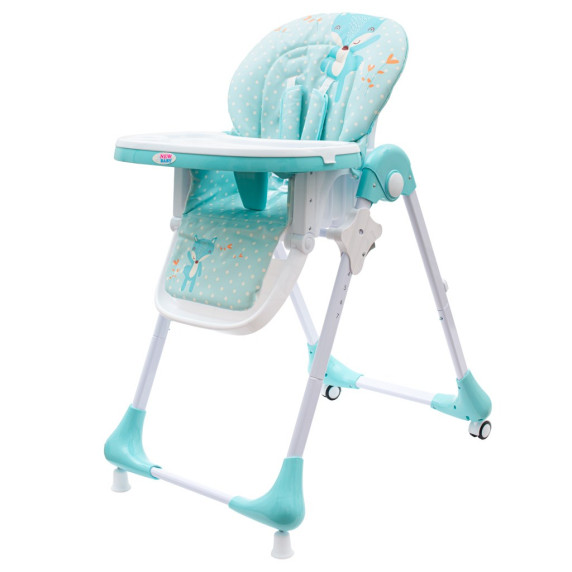 Scaun de masă bebe - NEW BABY Minty Fox - mentă