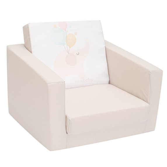 Kinyitható gyerek fotel NEW BABY Elefánt - Bézs