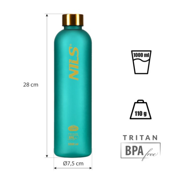 Tritán ivópalack NILS Camp NCD61 1000 ml - Zöld