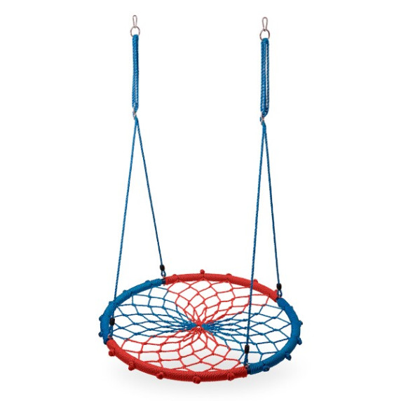 Leagăn tip cuib - 100 cm - roșu/albastru - NILS Camp NB5039