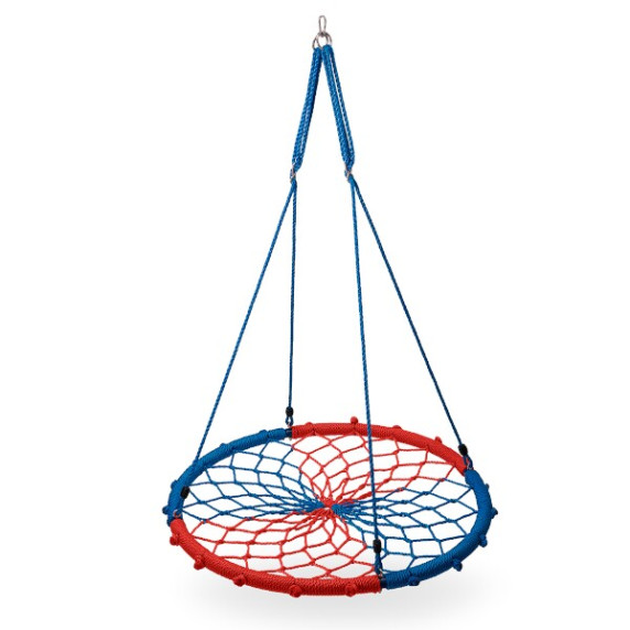 Leagăn tip cuib - 100 cm - roșu/albastru - NILS Camp NB5039