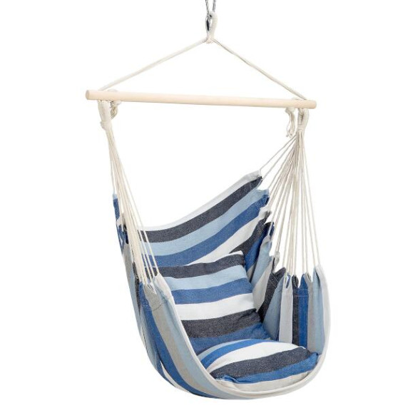 Hamac tip scaun, suspendat - albastru - NILS Camp NC3107