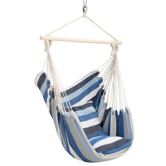 Hamac tip scaun, suspendat - albastru - NILS Camp NC3107