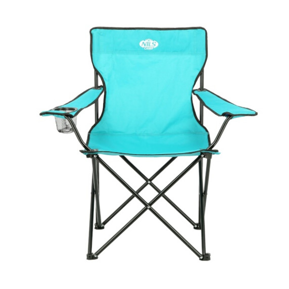 Scaun camping cu cotiere, pliabil - NILS Camp NC3044 - turcoaz
