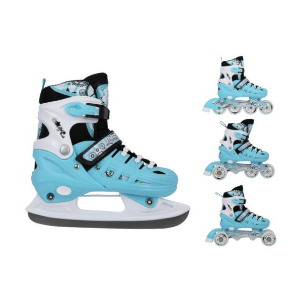Patine reglabile 4în1 - NILS EXTREME NH10905 - mărimea 35-38 - mentă