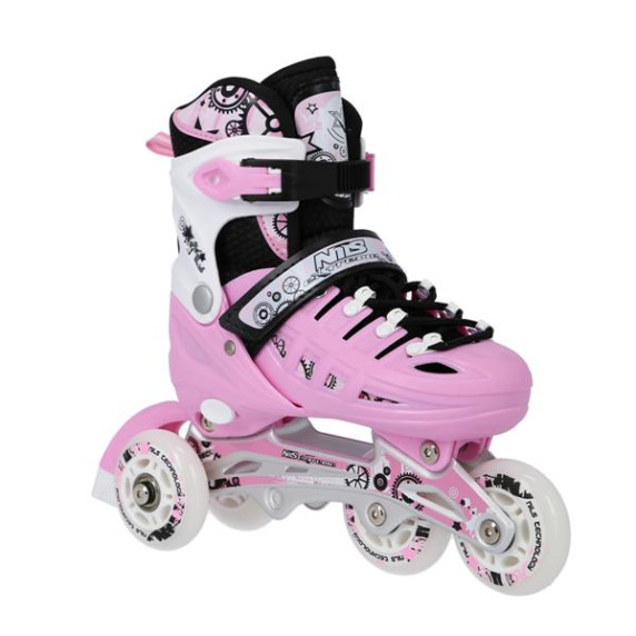 Role/patine reglabile - 4în1- mărime 39-42 - roz - NILS EXTREME NH10905