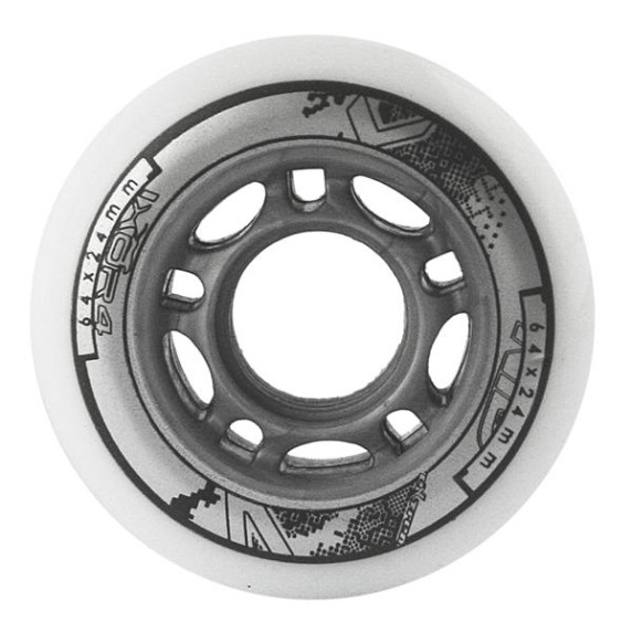 KOLIESKA NILS EXTREME PU 64x24 BIELE (4KS)