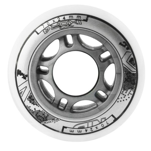 KOLIESKA NILS EXTREME PU 70x24 BIELE (4KS)