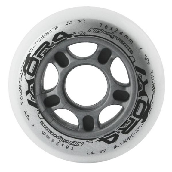 KOLIESKA NILS EXTREME PU 76x24 BIELE (4KS)