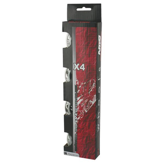 KOLIESKA NILS EXTREME PU 80x24 BIELE (4KS)