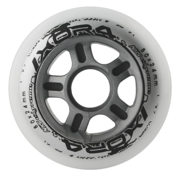 KOLIESKA NILS EXTREME PU 80x24 BIELE (4KS)