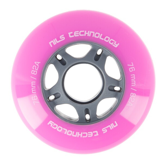 PU kolieska NILS EXTREME 76x24 mm ružové (4ks)