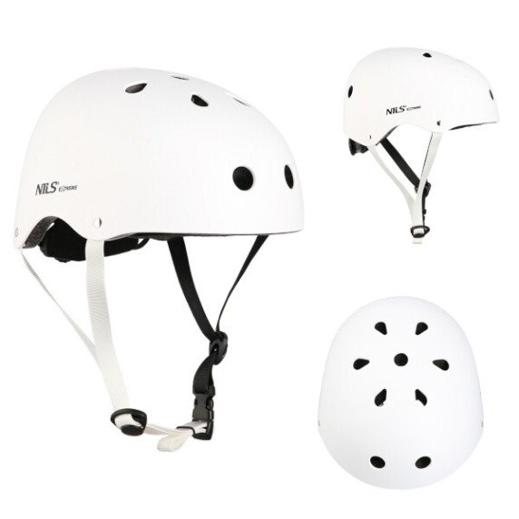 Cască protecție - NILS Extreme MTW001 - alb - mărime S (52-56 cm)