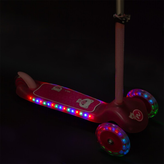 Trotinetă pentru copii - roz - NILS Fun HLB001 LED