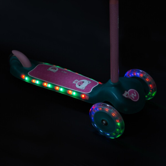 Háromkerekű roller NILS Fun HLB001 LED - Türkiz