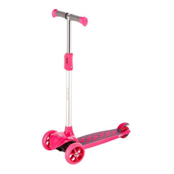 Trotinetă pentru copii cu roți LED - roz - NILS Fun HLB02