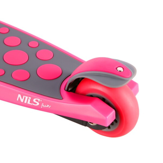 Trotinetă pentru copii cu roți LED - roz - NILS Fun HLB02
