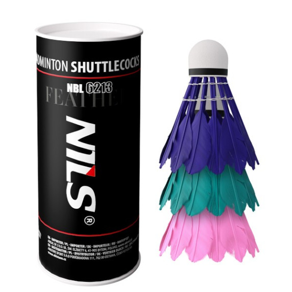 Set fluturaș badminton 3 buc - NILS NBL6213 - multicolor 