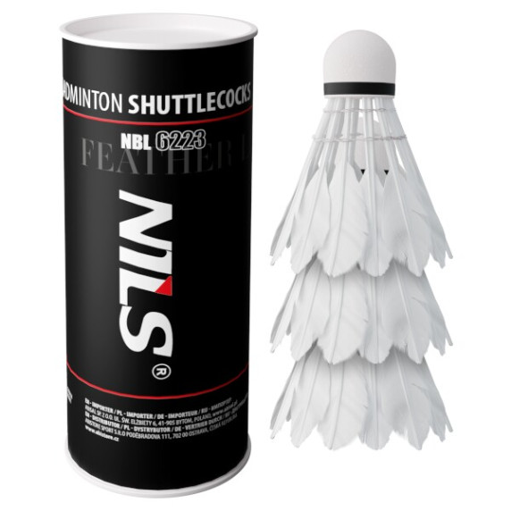 Set fluturași badminton 3 buc -  NILS NBL6223 s LED 