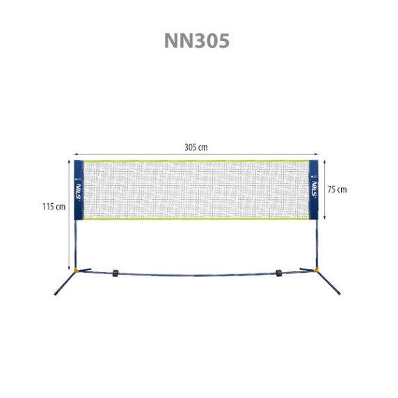 Skladacia bedmintonová sieť NILS NN305