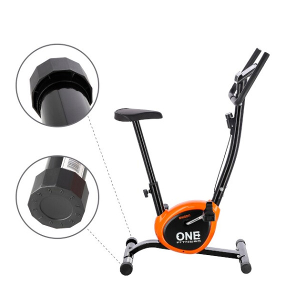 Mechanikus szobabicikli ONE Fitness RW3011  - Fekete/narancssárga