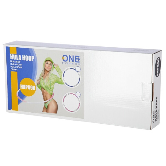 Hula-hop obruč ONE Fitness HHP090 modro-biela 90 cm